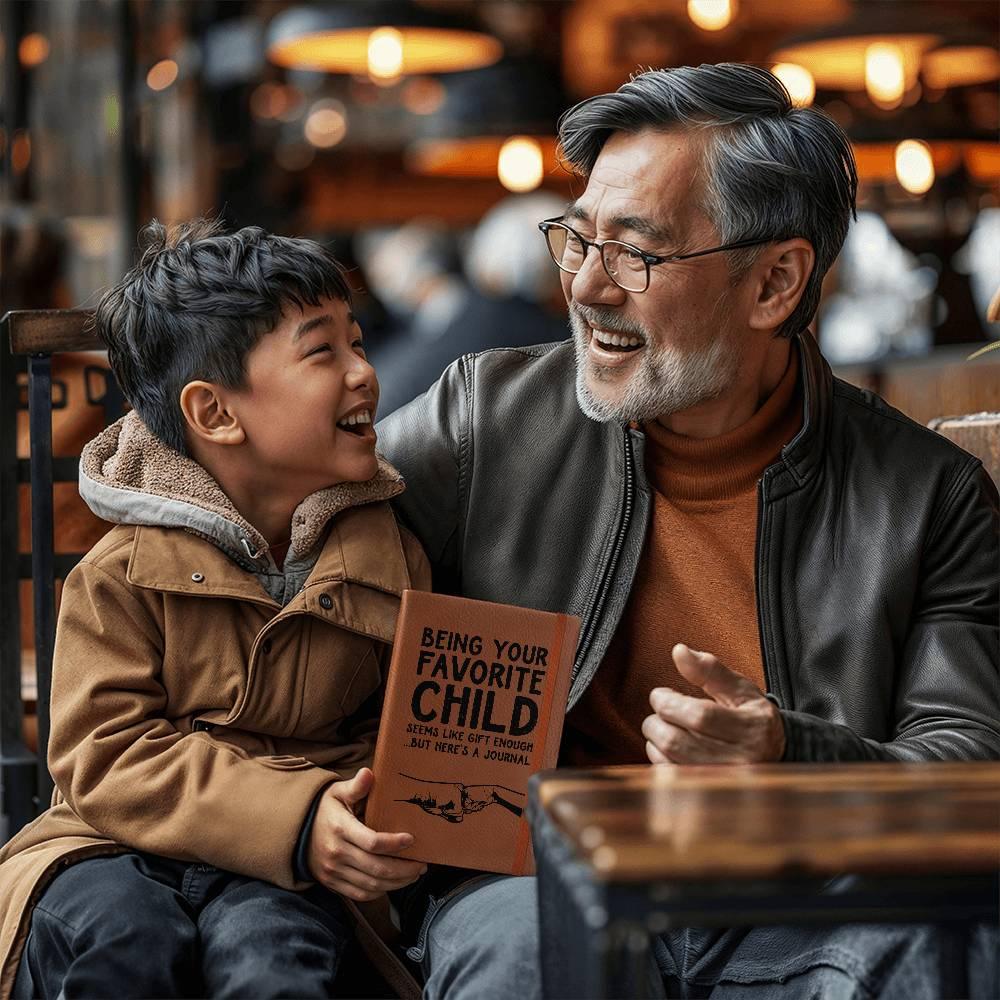 Gift for Dad - Being Your Favorite Child Seems Like Gift Enough, But Here's a Leather Journal