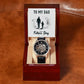 Dad Father's Day Gift Men's Openwork Watch with Gift Box