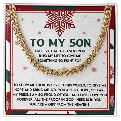 Gift for Son - To Fight For - Cuban Link Chain Necklace