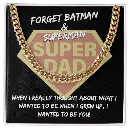 Dad - To Be You Cuban Chain Link Necklace with Gift Box