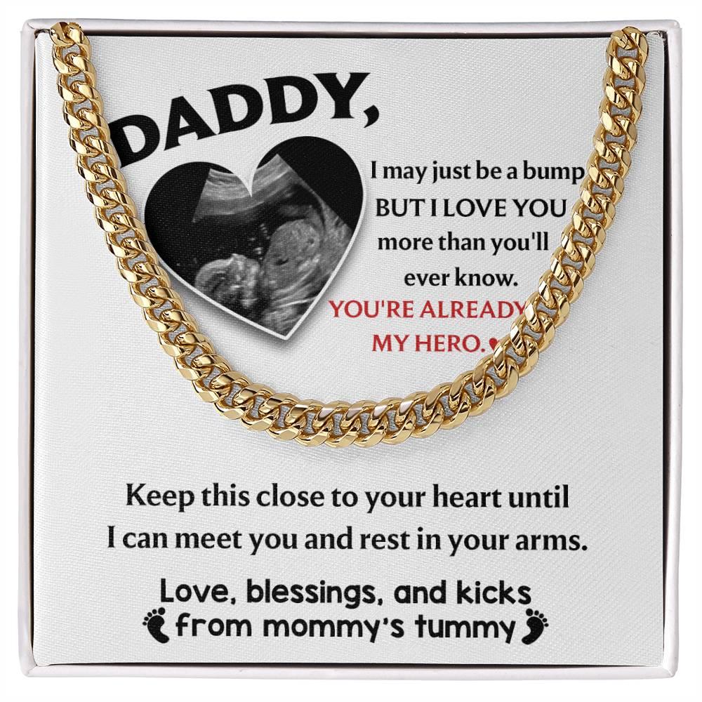 Dad - Close To Your Heart Cuban Chain Link Necklace with Gift Box