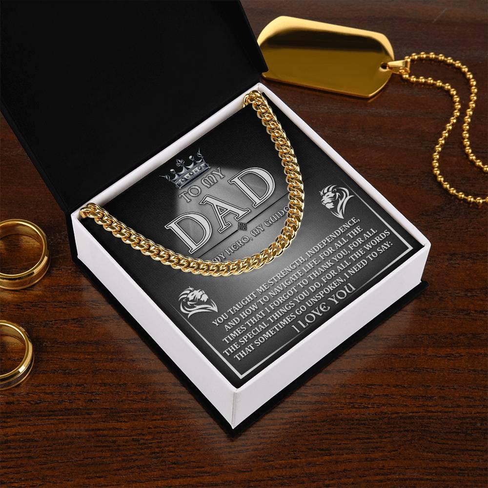 Dad - Need To Say Cuban Chain Link Necklace with Gift Box