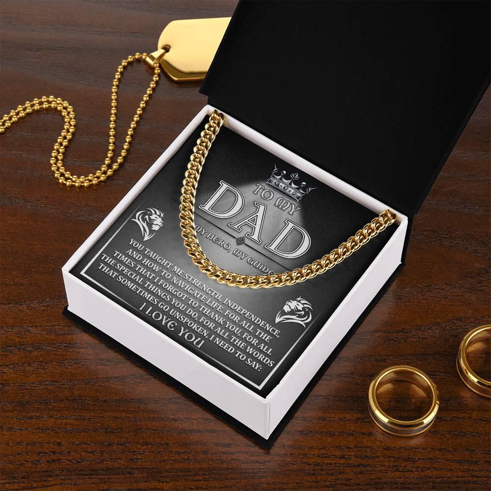 Dad - Need To Say Cuban Chain Link Necklace with Gift Box