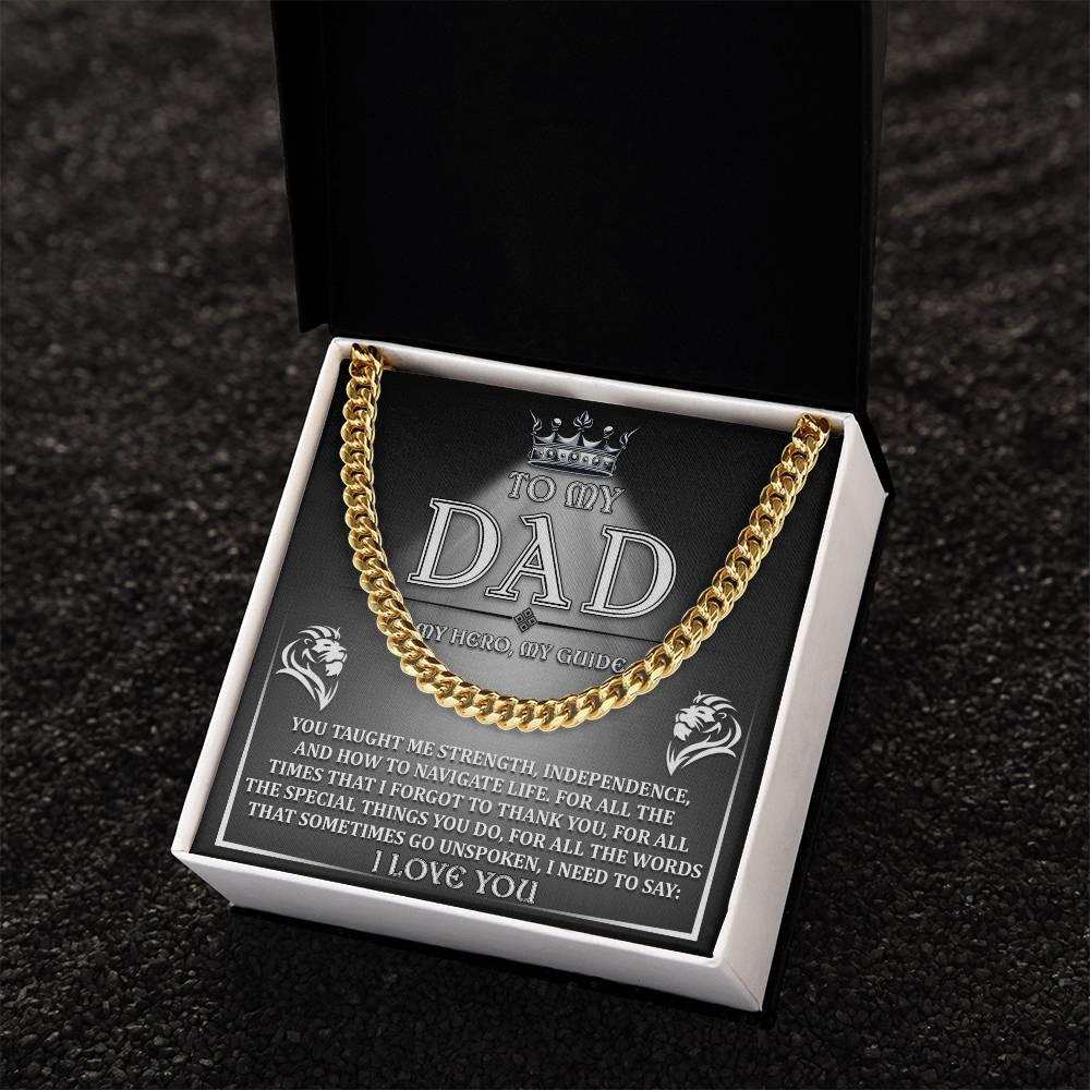 Dad - Need To Say Cuban Chain Link Necklace with Gift Box