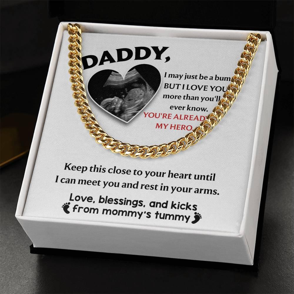 Dad - Close To Your Heart Cuban Chain Link Necklace with Gift Box