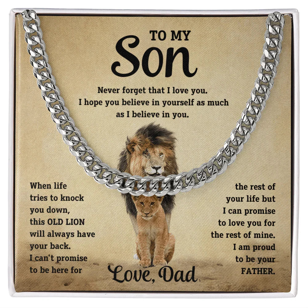 To my son, I am proud to be your father. Love, Dad