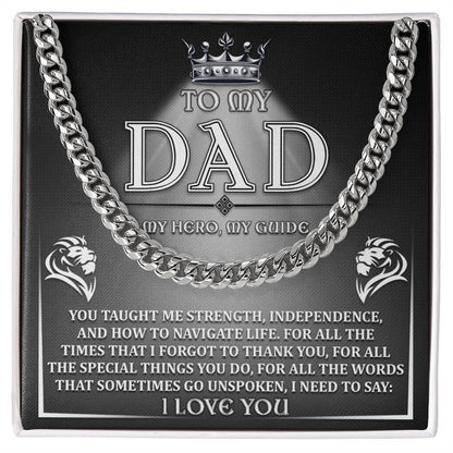 Dad - Need To Say Cuban Chain Link Necklace with Gift Box