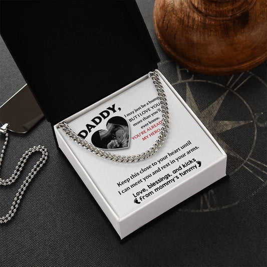 Dad - Close To Your Heart Cuban Chain Link Necklace with Gift Box