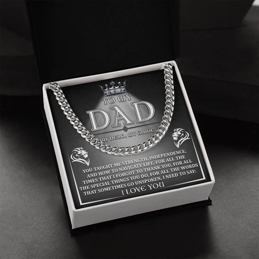 Dad - Need To Say Cuban Chain Link Necklace with Gift Box