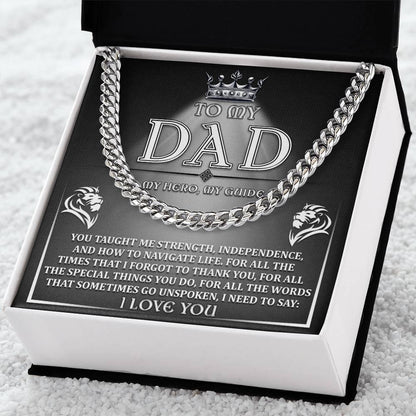 Dad - Need To Say Cuban Chain Link Necklace with Gift Box