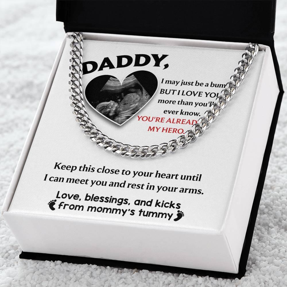 Dad - Close To Your Heart Cuban Chain Link Necklace with Gift Box