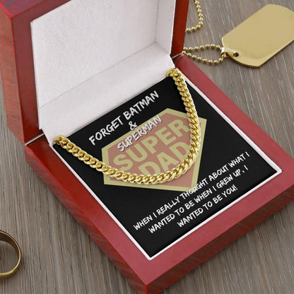 Dad - To Be You Cuban Chain Link Necklace with Gift Box