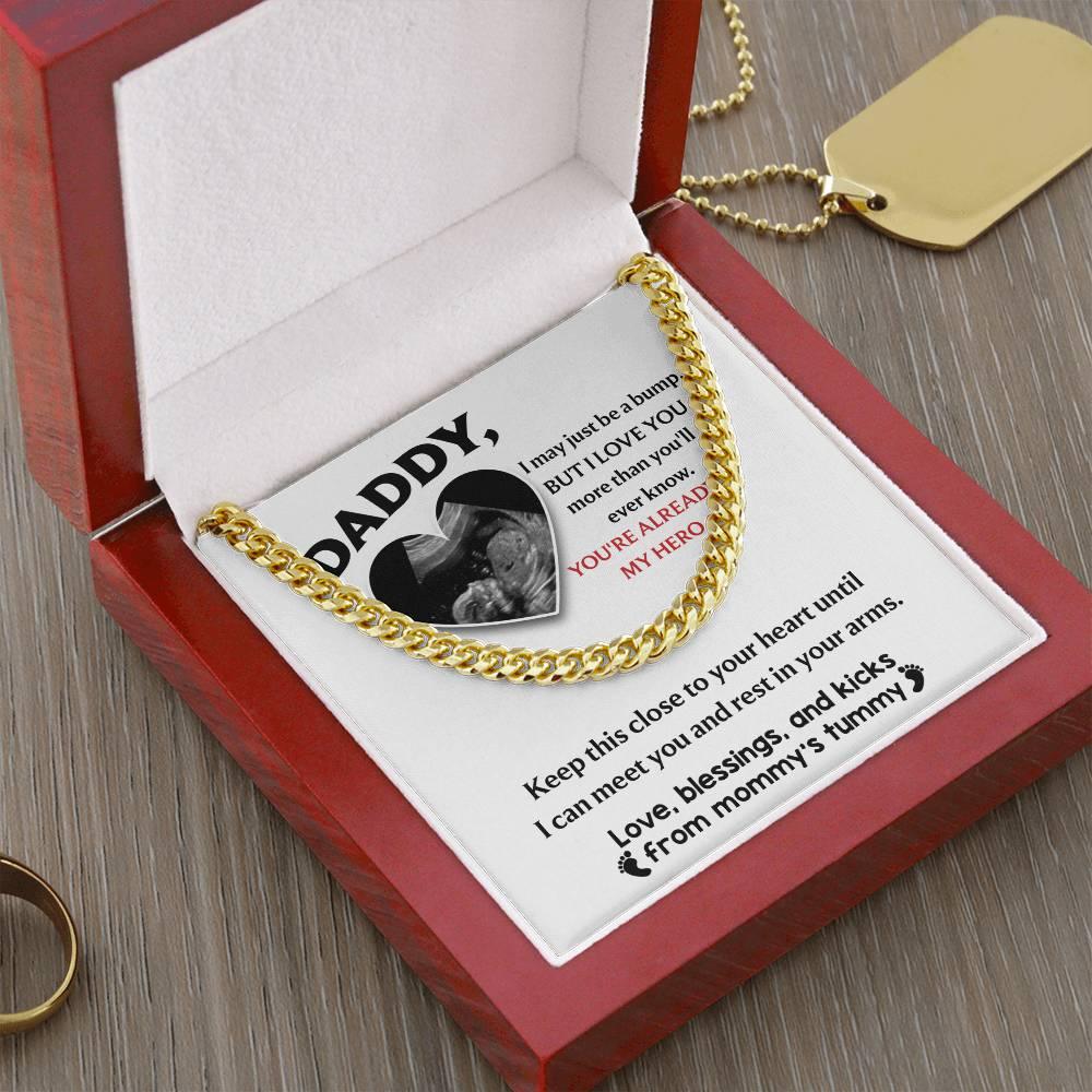 Dad - Close To Your Heart Cuban Chain Link Necklace with Gift Box