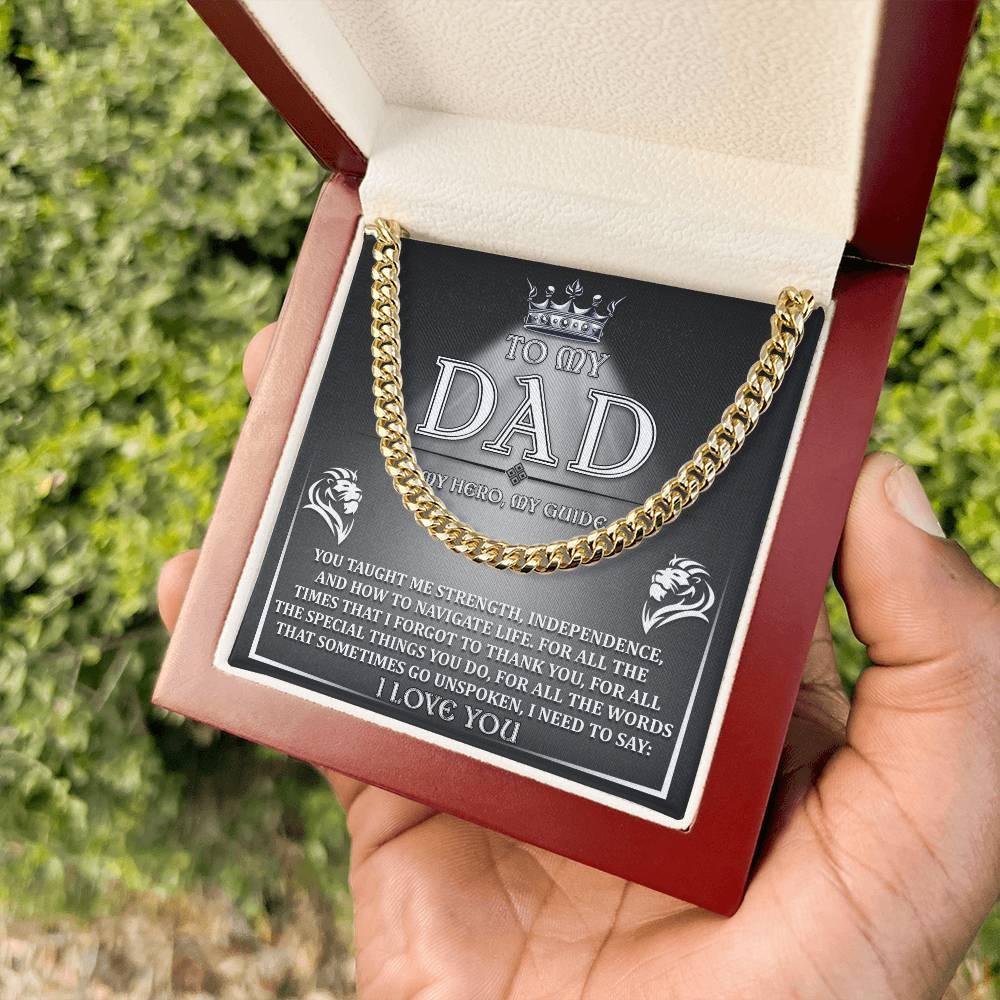 Dad - Need To Say Cuban Chain Link Necklace with Gift Box