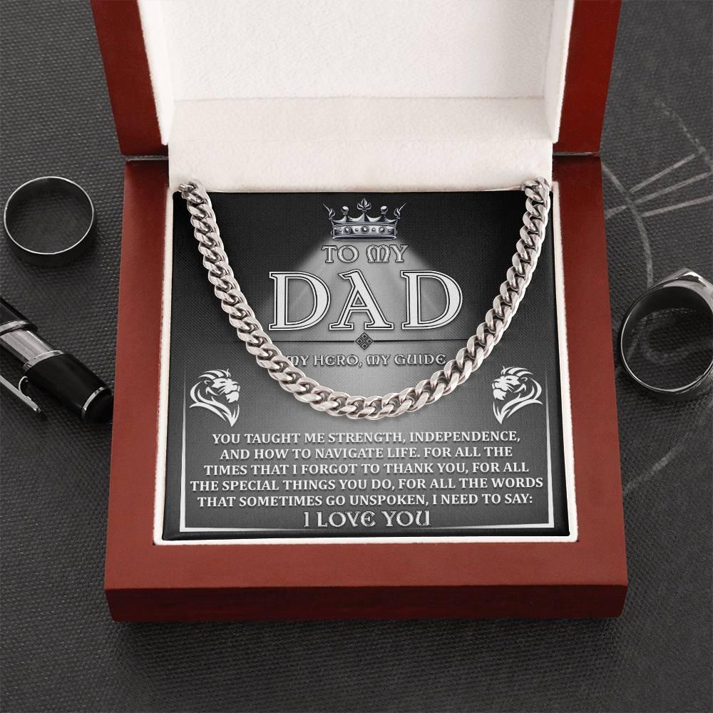 Dad - Need To Say Cuban Chain Link Necklace with Gift Box