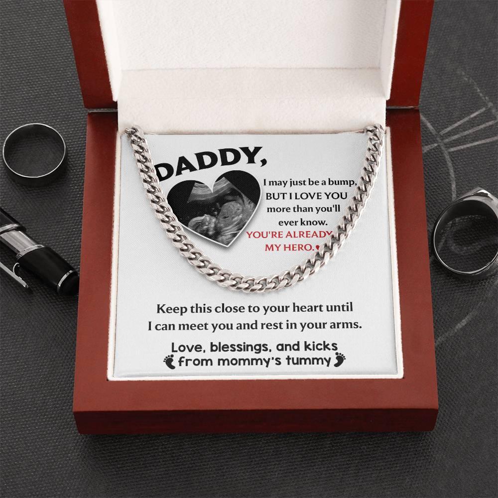 Dad - Close To Your Heart Cuban Chain Link Necklace with Gift Box