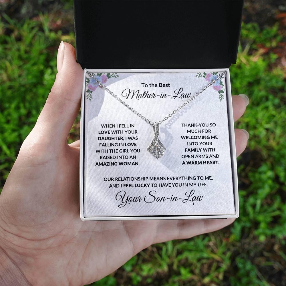 Mother-in-Law Gift from Son-in-Law CZ Pendant Necklace