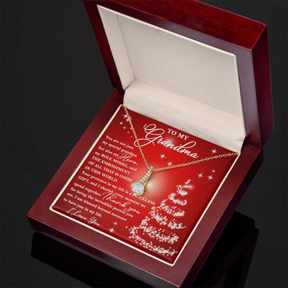 To My Grandma - You are Priceless - Christmas Gift Necklace with Message Card