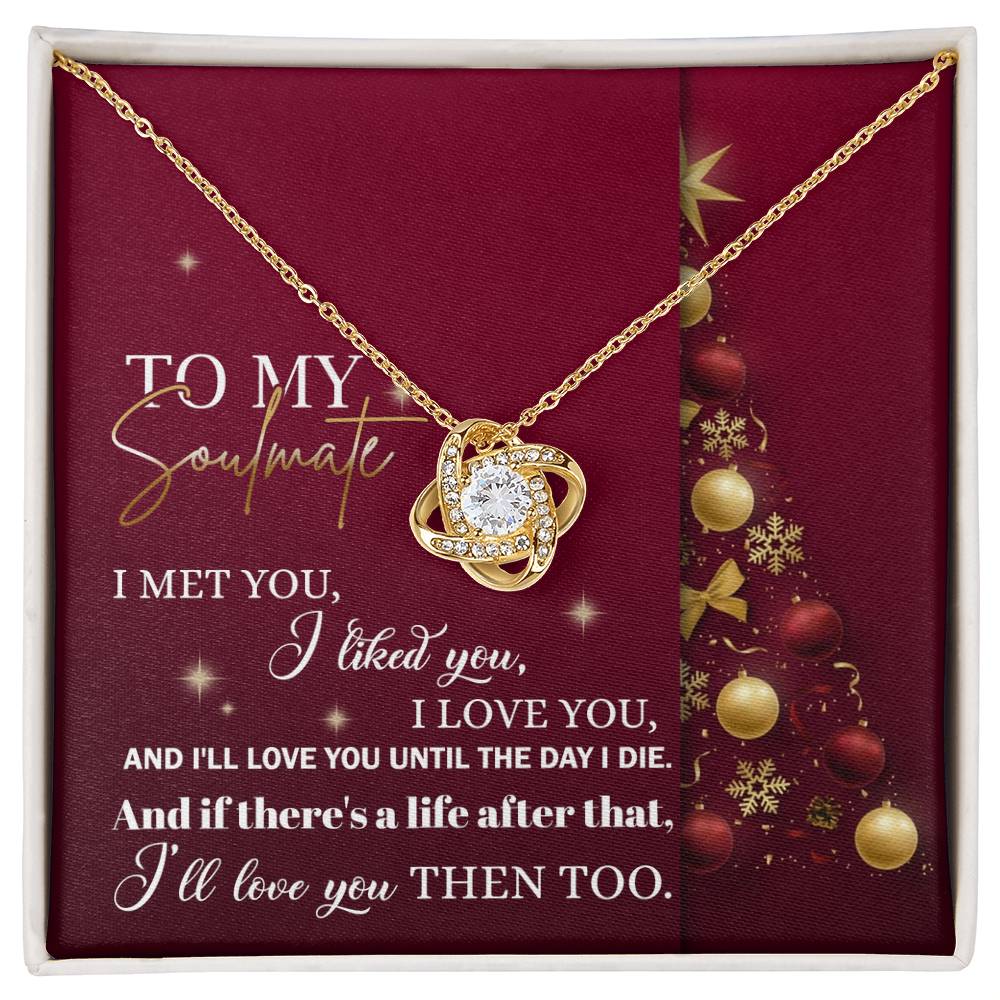 Gift for Soulmate - Love You Then - Love Knot Pendant Necklace