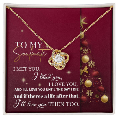 Gift for Soulmate - Love You Then - Love Knot Pendant Necklace