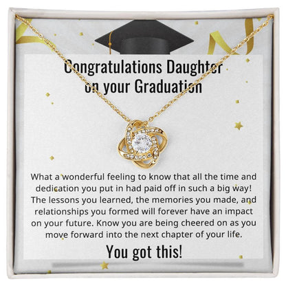 Daughter Congratulations on your Graduation You Got This Love Knot Pendant Necklace