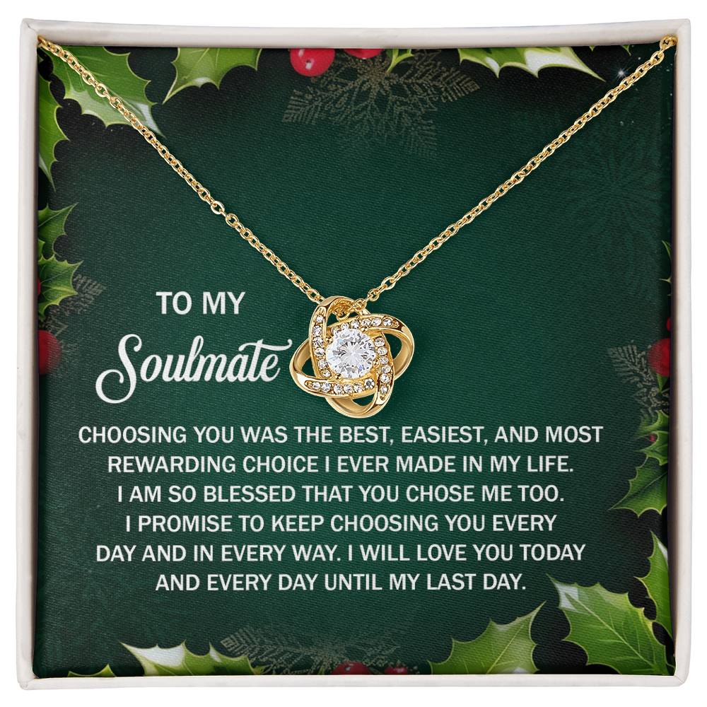 Gift for Soulmate - Chose Me Too - Love Knot Pendant Necklace