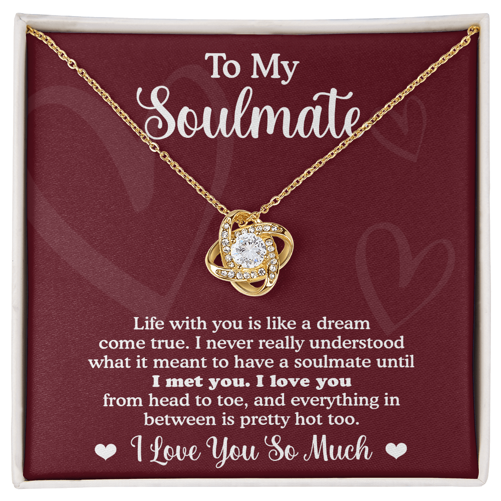 Gift for Soulmate - Life With You Is Like a Dream - Love Knot Necklace