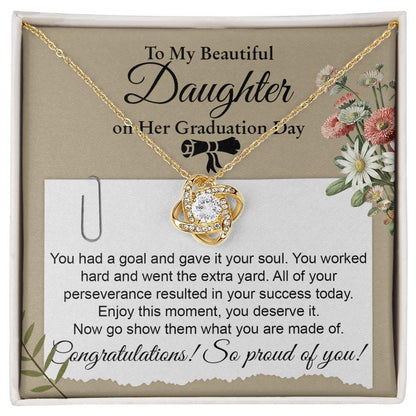 Daughter Graduation Necklace - Congratulations I am Proud of You Class of 2024