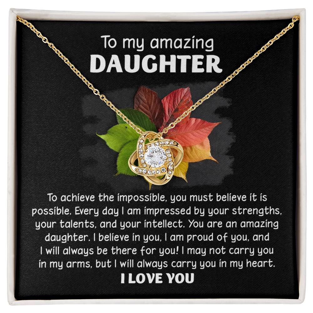 Daughter - It Is Possible - Love Knot Pendant Necklace