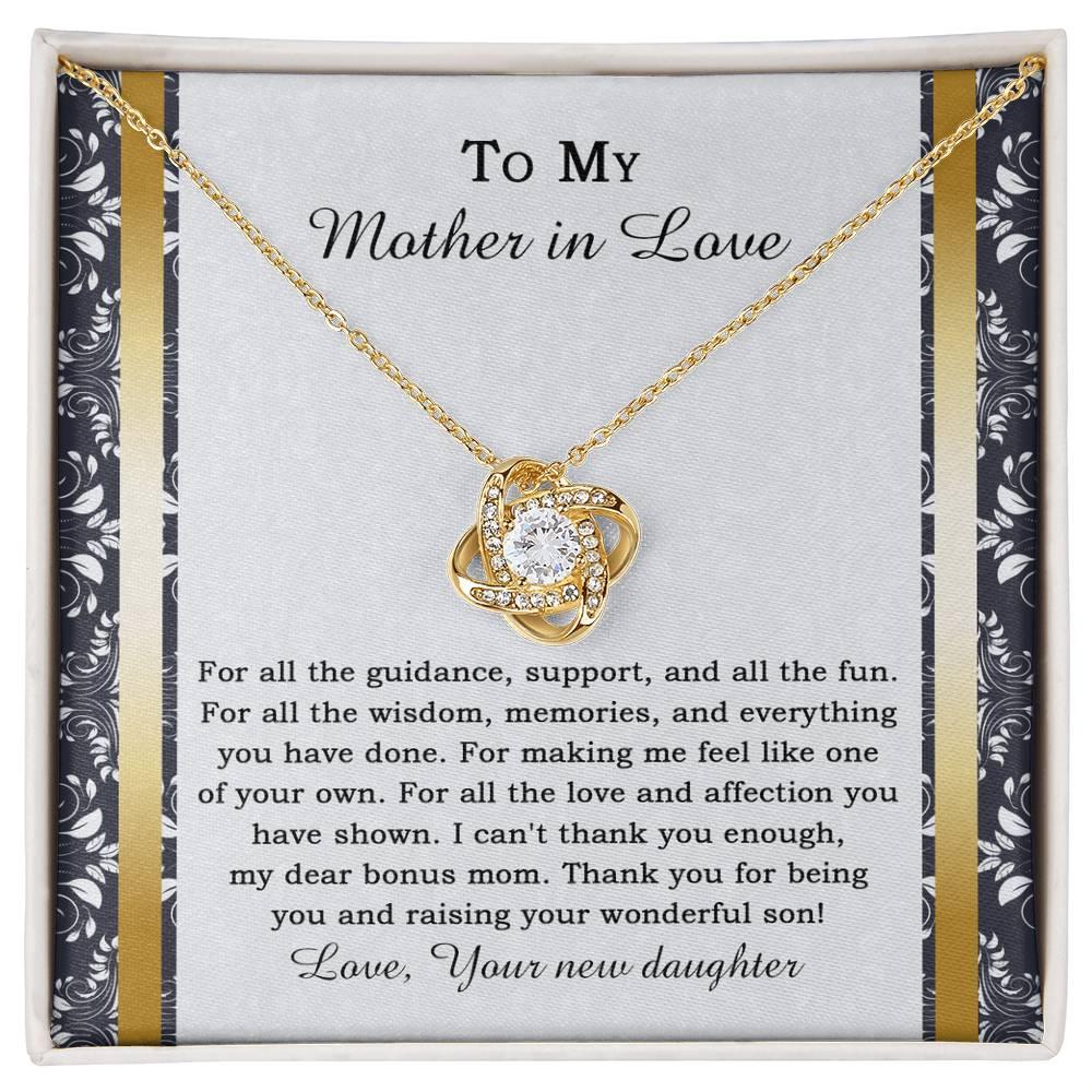 Mother-in-law Wedding Day Gift - One Of Your Own - Love Knot Pendant Necklace