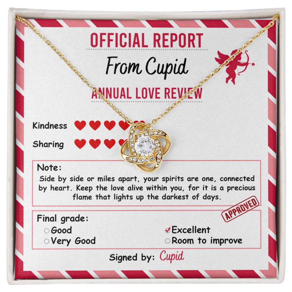 Cupid’s Official Love Report - Love Knot Necklace – A Fun and Heartfelt Valentine’s Day Gift