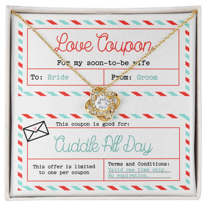 Wife Wedding Day Gift - Love Coupon - Love Knot Pendant Necklace