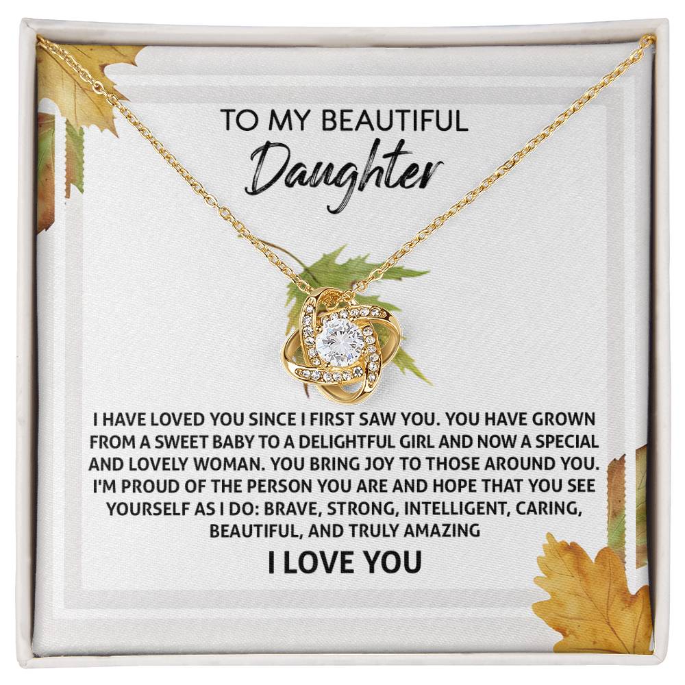 Daughter - See Yourself - Love Knot Pendant Necklace