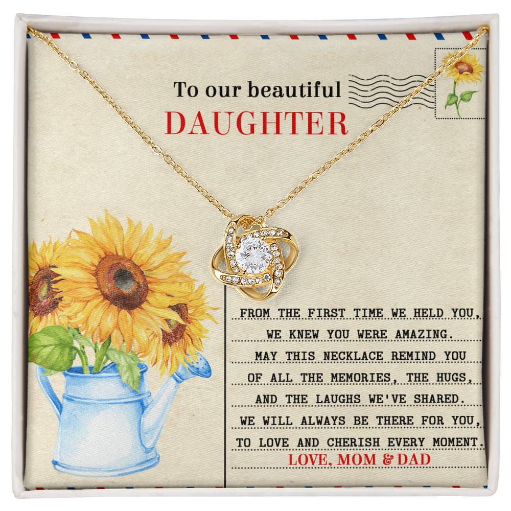 Daughter - The First Time - Love Knot Pendant Necklace