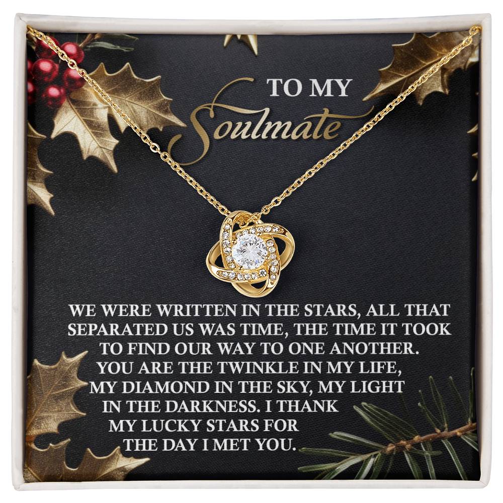 Gift for Soulmate - In The Stars - Love Knot Pendant Necklace