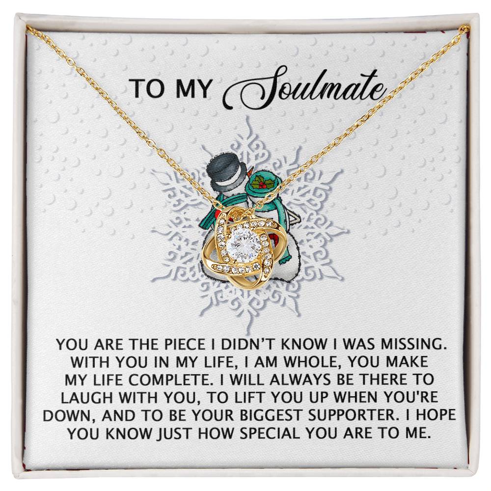 Gift for Soulmate - Laugh With You - Love Knot Pendant Necklace