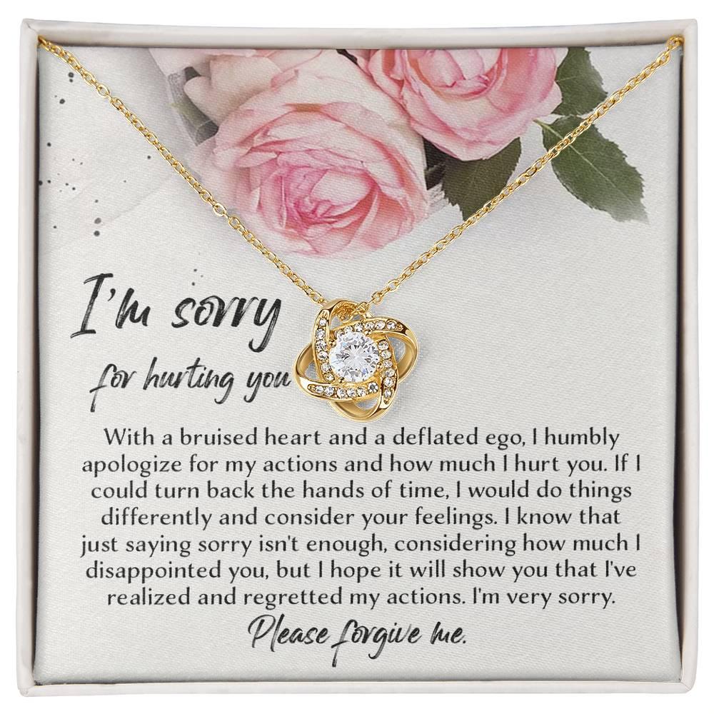 Apology Gift - Sorry, Regretted My Actions - Love Knot Pendant Necklace