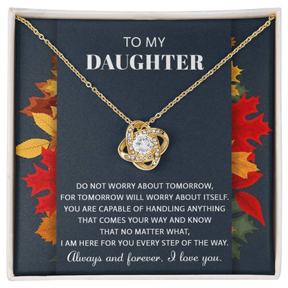 Daughter - Comes Your Way - Love Knot Pendant Necklace