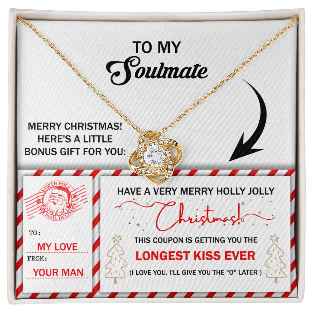 Gift for Soulmate - Christmas Coupon - Love Knot Pendant Necklace