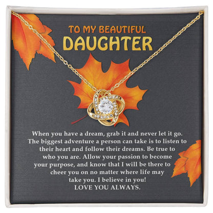 Daughter - To Their Heart - Love Knot Pendant Necklace