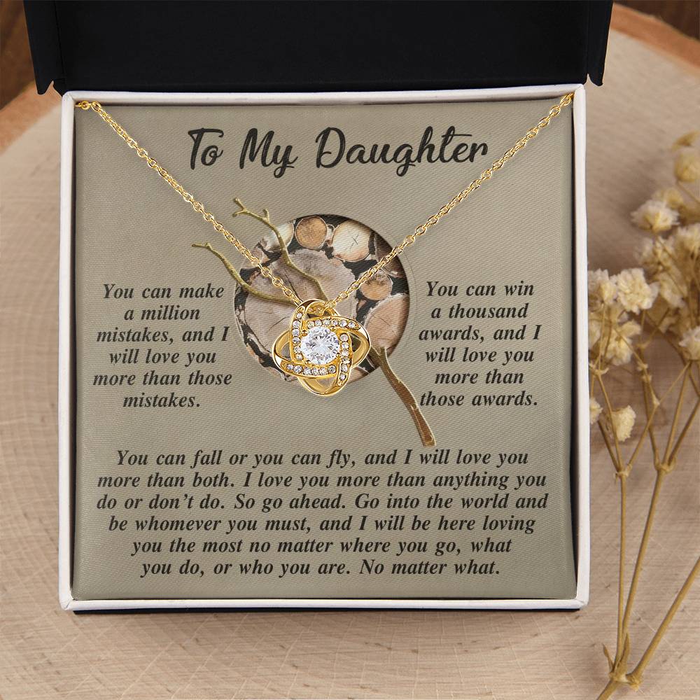 Gift for Daughter - A Thousand Awards - Love Knot Pendant Necklace