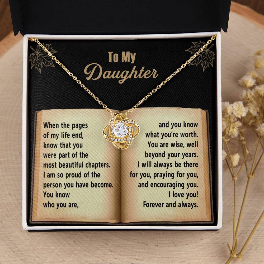 Daughter - Beyond Your Years - Love Knot Pendant Necklace