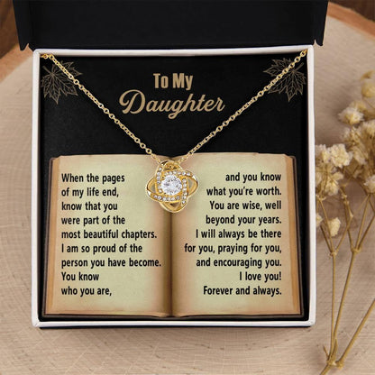 Daughter - Beyond Your Years - Love Knot Pendant Necklace