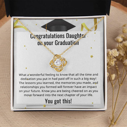 Daughter Congratulations on your Graduation You Got This Love Knot Pendant Necklace