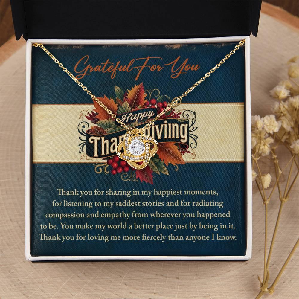 Gift for Thanksgiving - Happiest Moments - Love Knot Pendant Necklace