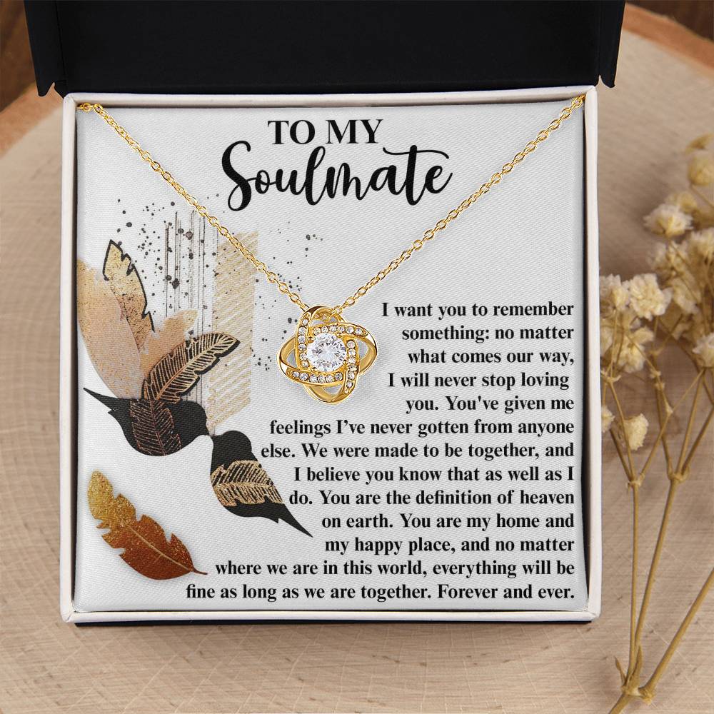 Gift for Soulmate - Given Me Feelings - Love Knot Pendant Necklace