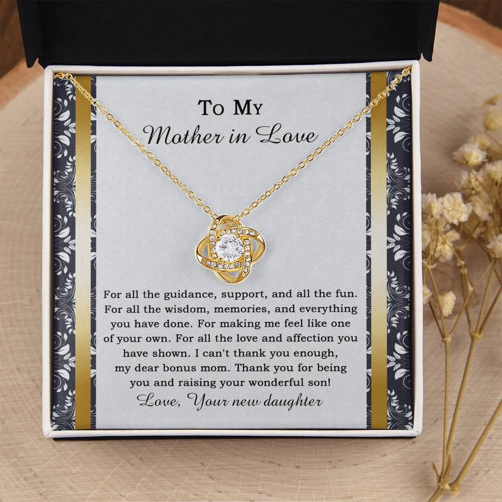 Mother-in-law Wedding Day Gift - One Of Your Own - Love Knot Pendant Necklace