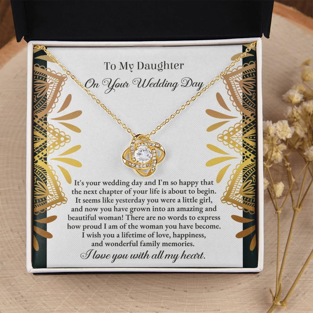 Daughter Wedding Day Gift - A Little Girl - Love Knot Pendant Necklace