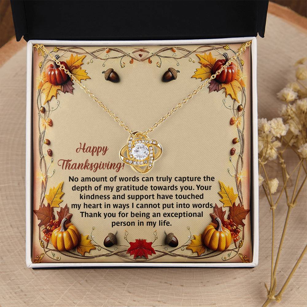 Gift for Thanksgiving - Put Into Words - Love Knot Pendant Necklace