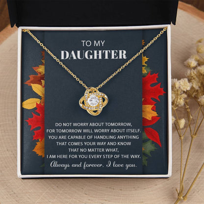 Daughter - Comes Your Way - Love Knot Pendant Necklace